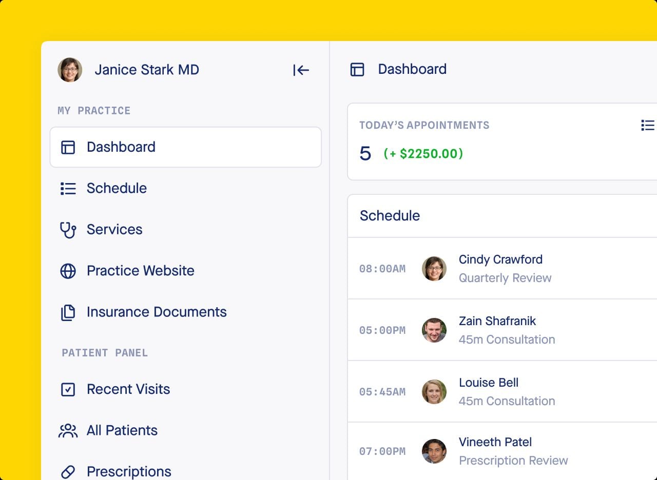 Modern software interface